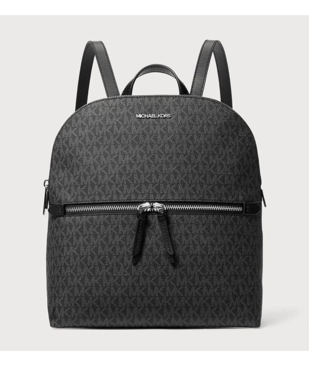 MICHAEL KORS Антрацитовый рюкзак из искусственной кожи, фото 5