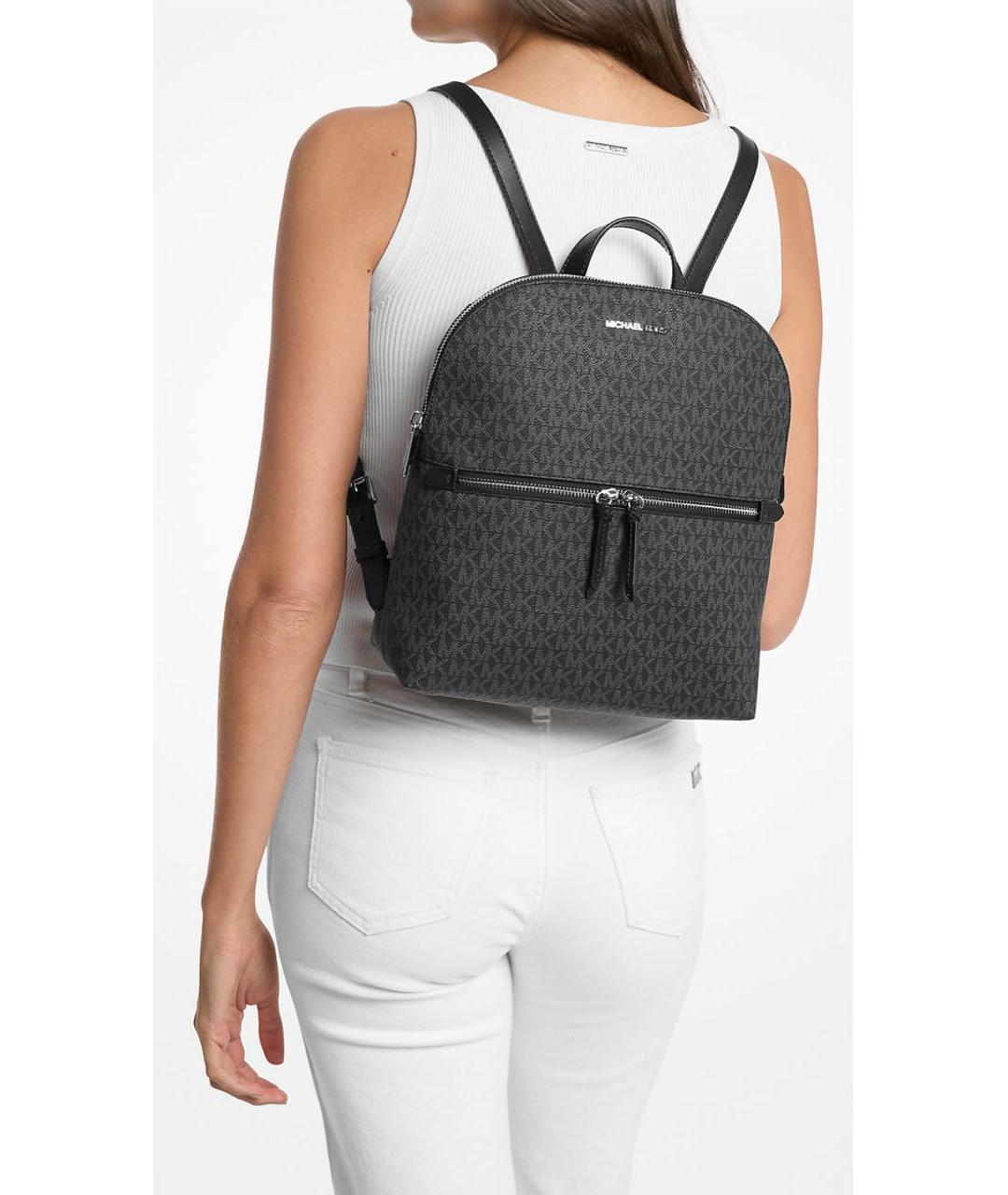 MICHAEL KORS Антрацитовый рюкзак из искусственной кожи, фото 6