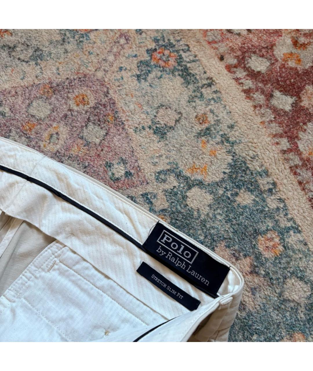 POLO RALPH LAUREN Бежевые хлопковые брюки чинос, фото 5