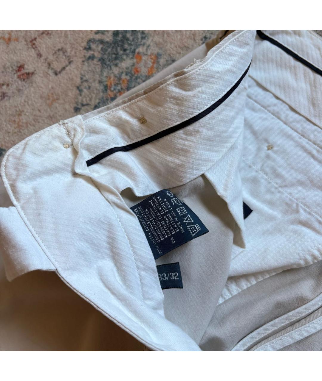 POLO RALPH LAUREN Бежевые хлопковые брюки чинос, фото 6
