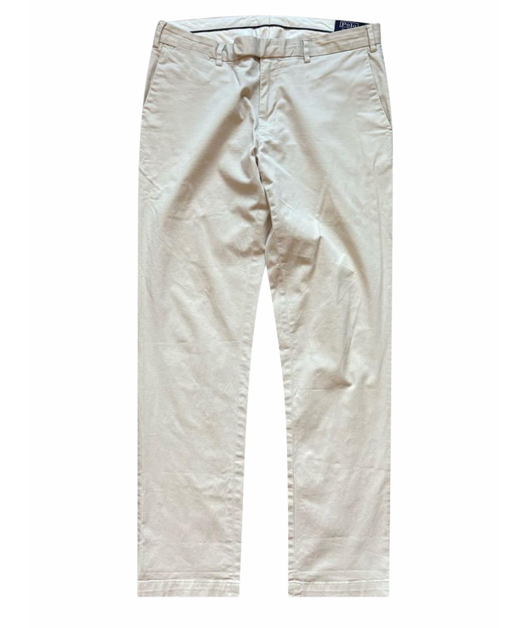 POLO RALPH LAUREN Бежевые хлопковые брюки чинос, фото 1