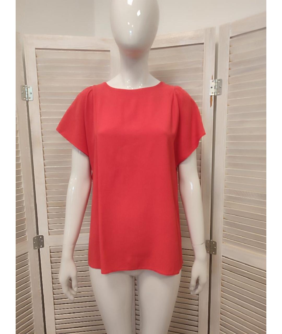 RED VALENTINO Красная ацетатная блузы, фото 10