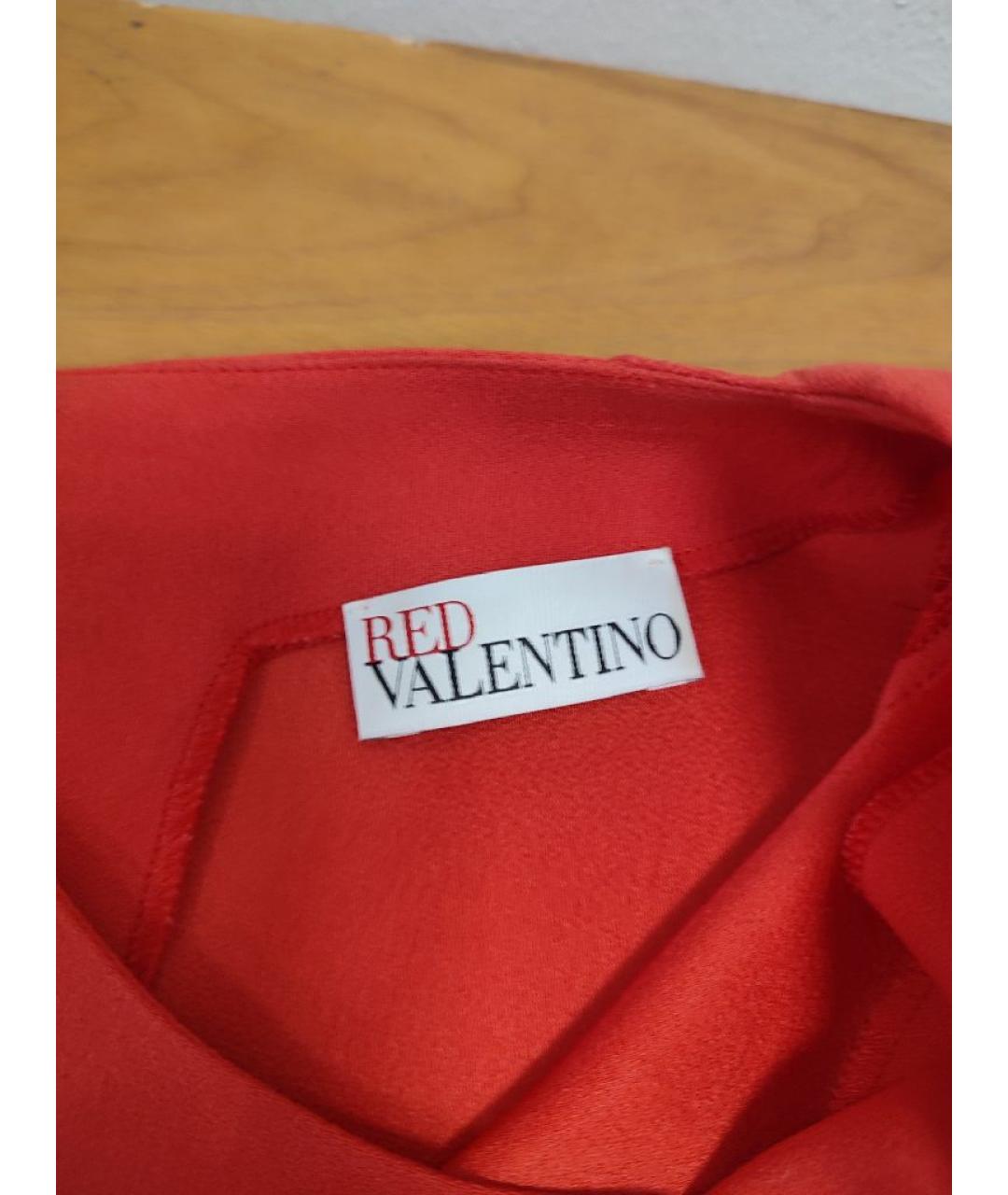 RED VALENTINO Красная ацетатная блузы, фото 3