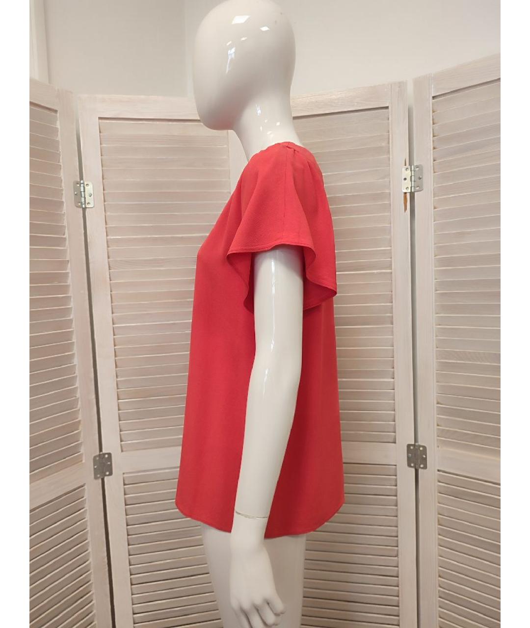 RED VALENTINO Красная ацетатная блузы, фото 9