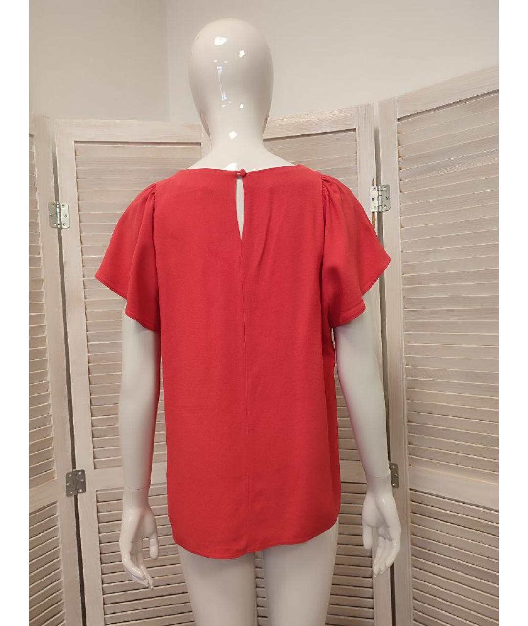 RED VALENTINO Красная ацетатная блузы, фото 2