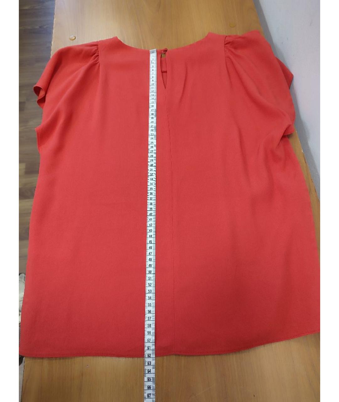 RED VALENTINO Красная ацетатная блузы, фото 6