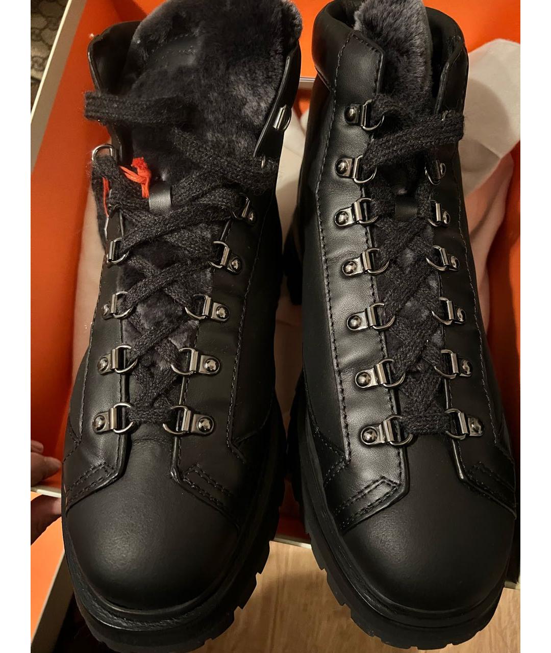SANTONI Черные кожаные низкие ботинки, фото 2
