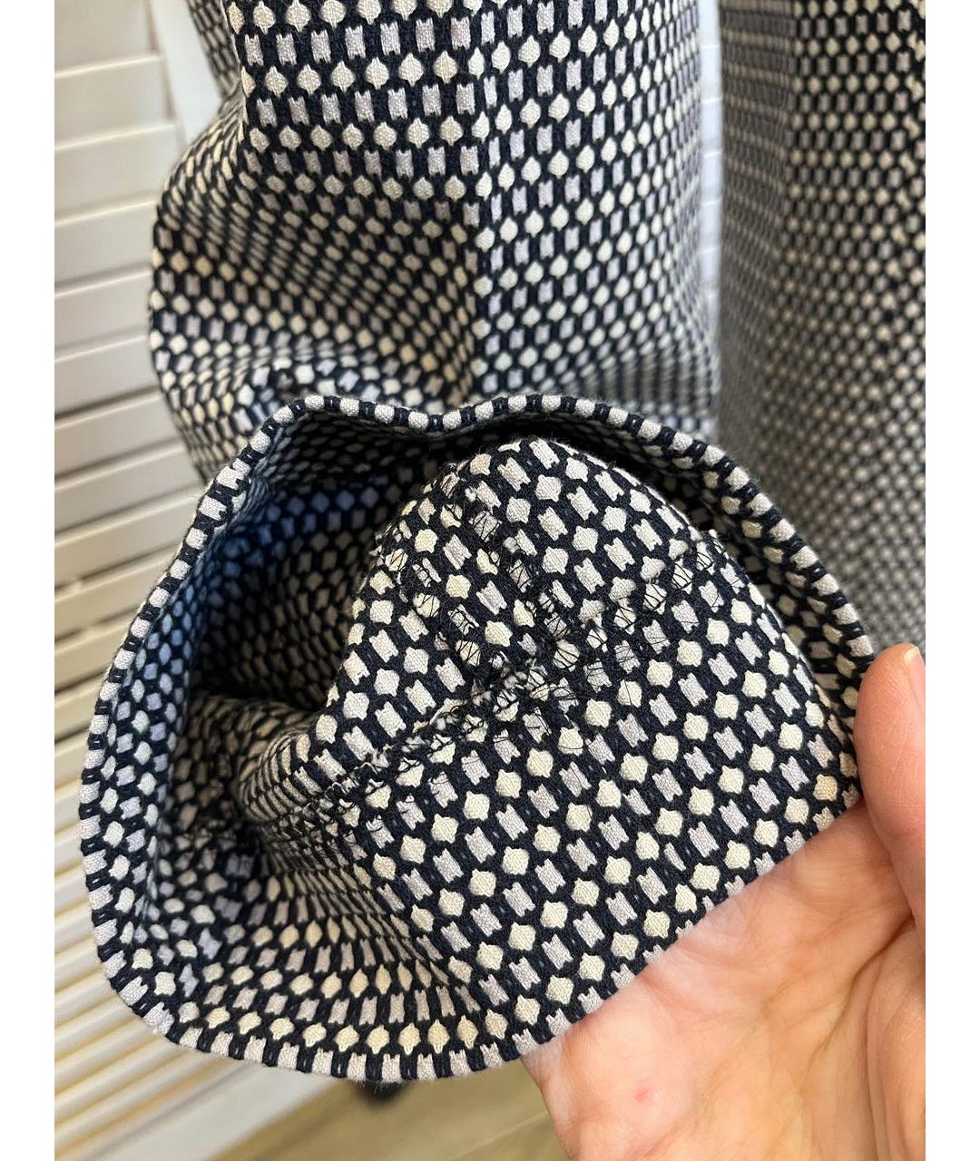 WEEKEND MAX MARA Серые хлопко-эластановые прямые брюки, фото 8