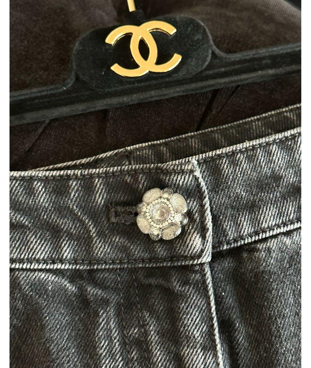 CHANEL Антрацитовые прямые джинсы, фото 4