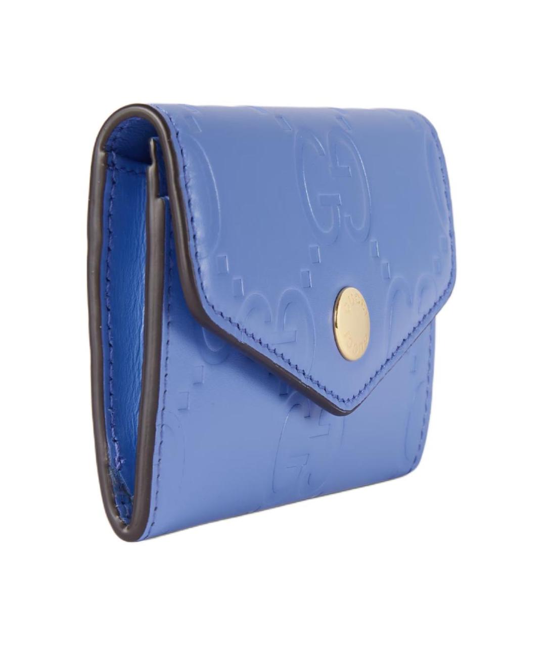 GUCCI Синий кожаный кардхолдер, фото 2