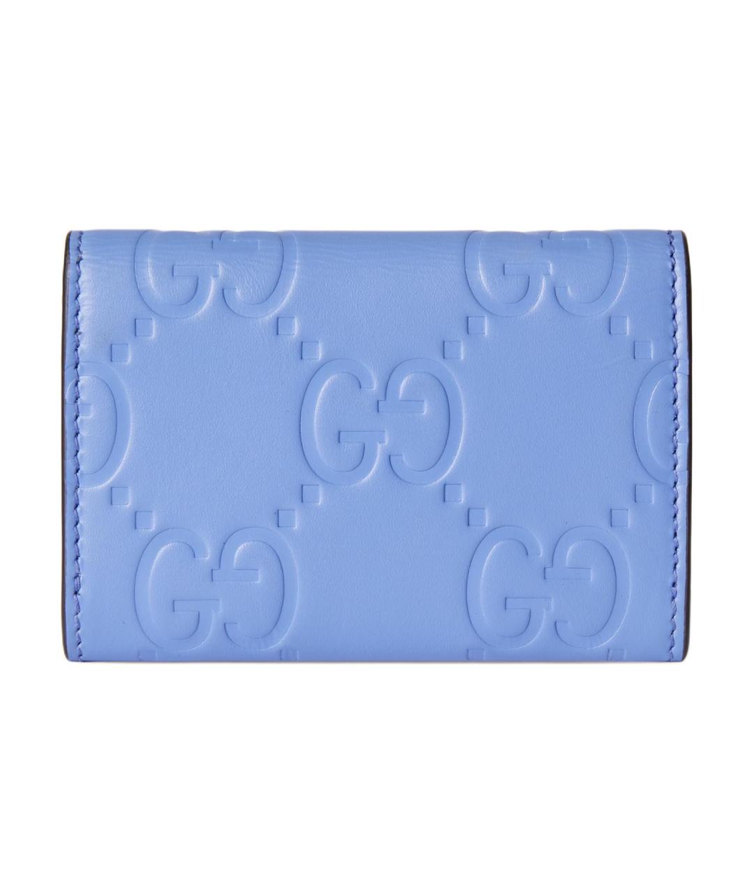 GUCCI Синий кожаный кардхолдер, фото 3