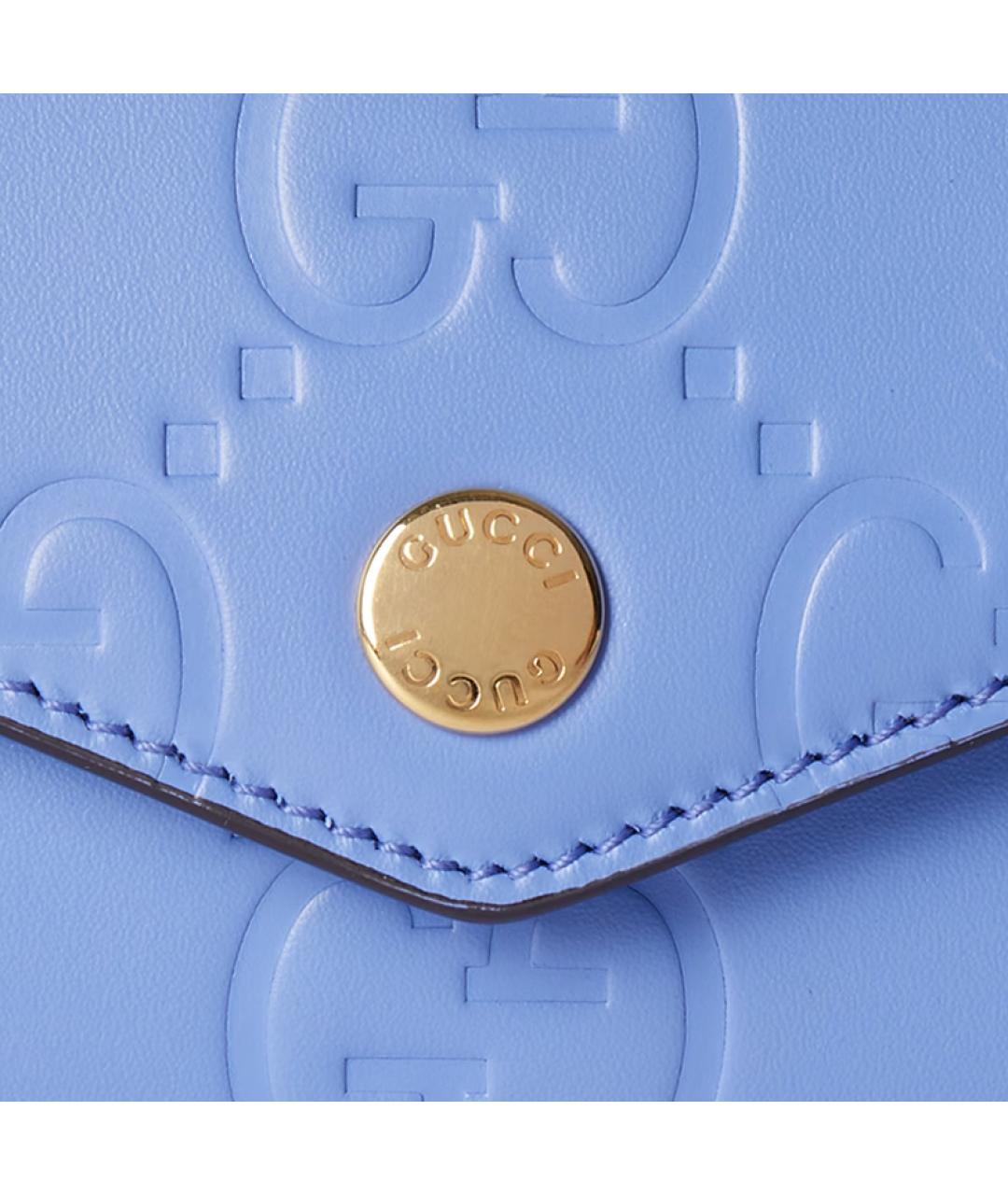 GUCCI Синий кожаный кардхолдер, фото 5