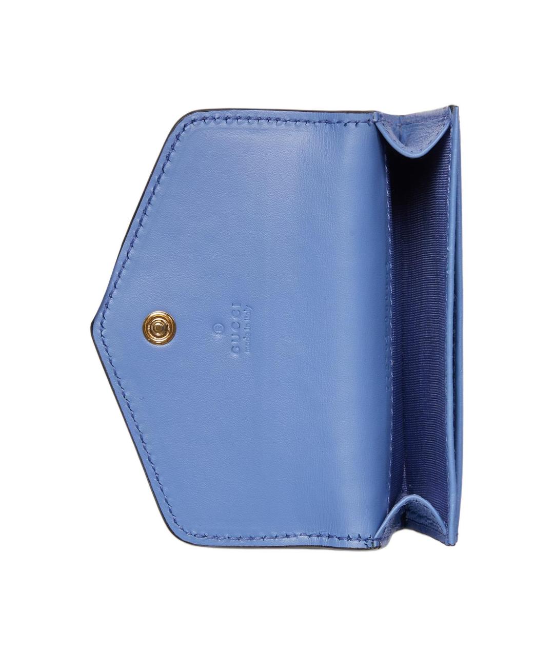 GUCCI Синий кожаный кардхолдер, фото 4