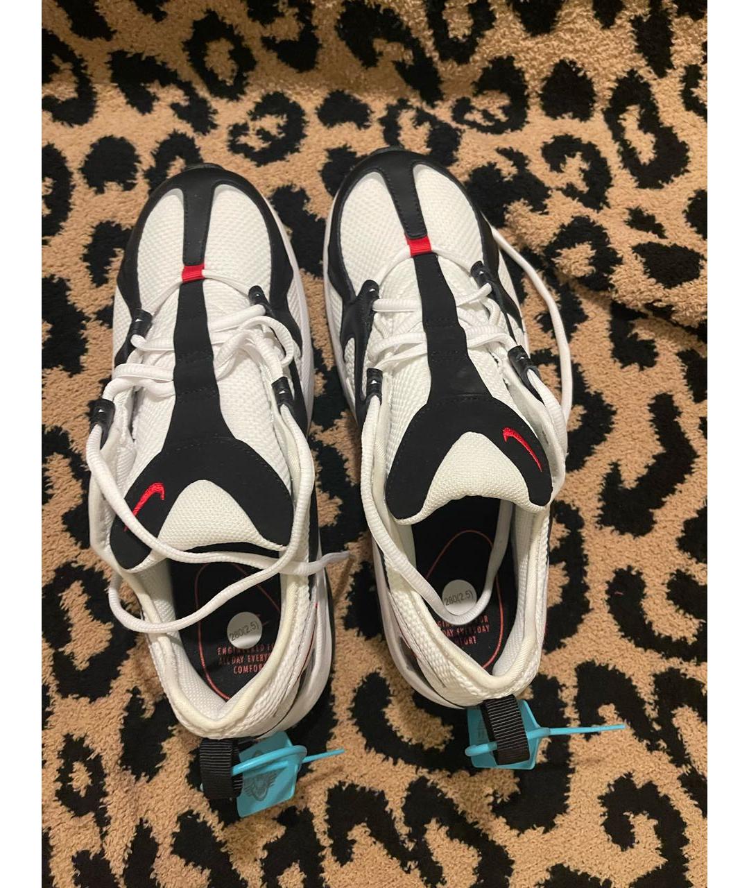 NIKE Белые текстильные низкие кроссовки / кеды, фото 3