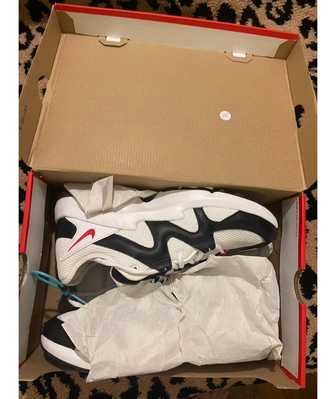 NIKE Белые текстильные низкие кроссовки / кеды, фото 6