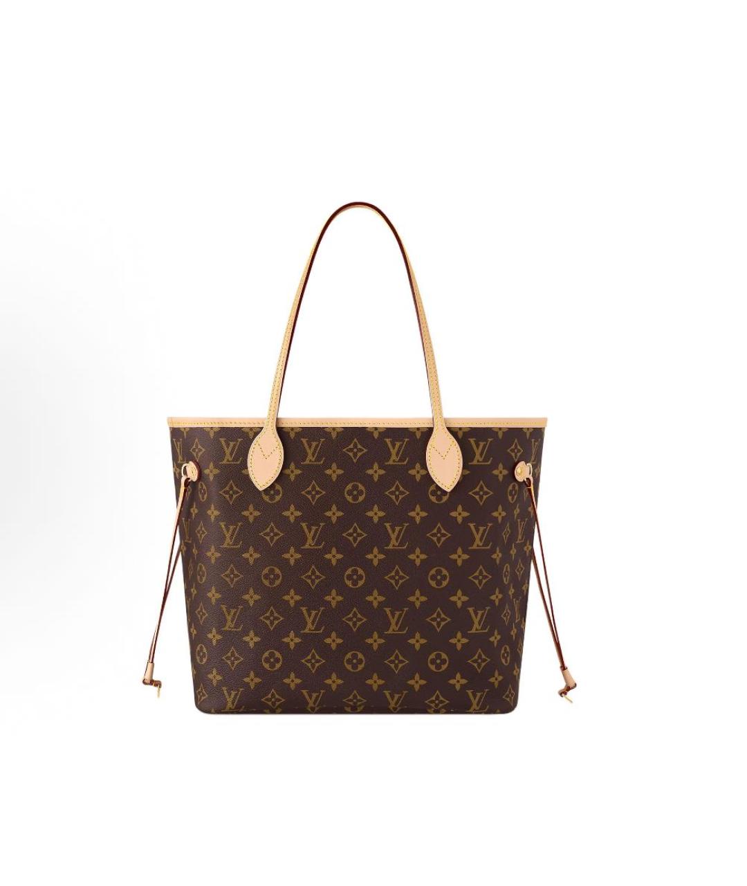LOUIS VUITTON Коричневая кожаная сумка тоут, фото 5