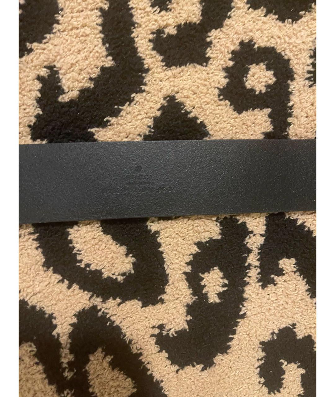 GUCCI Черный кожаный ремень, фото 3