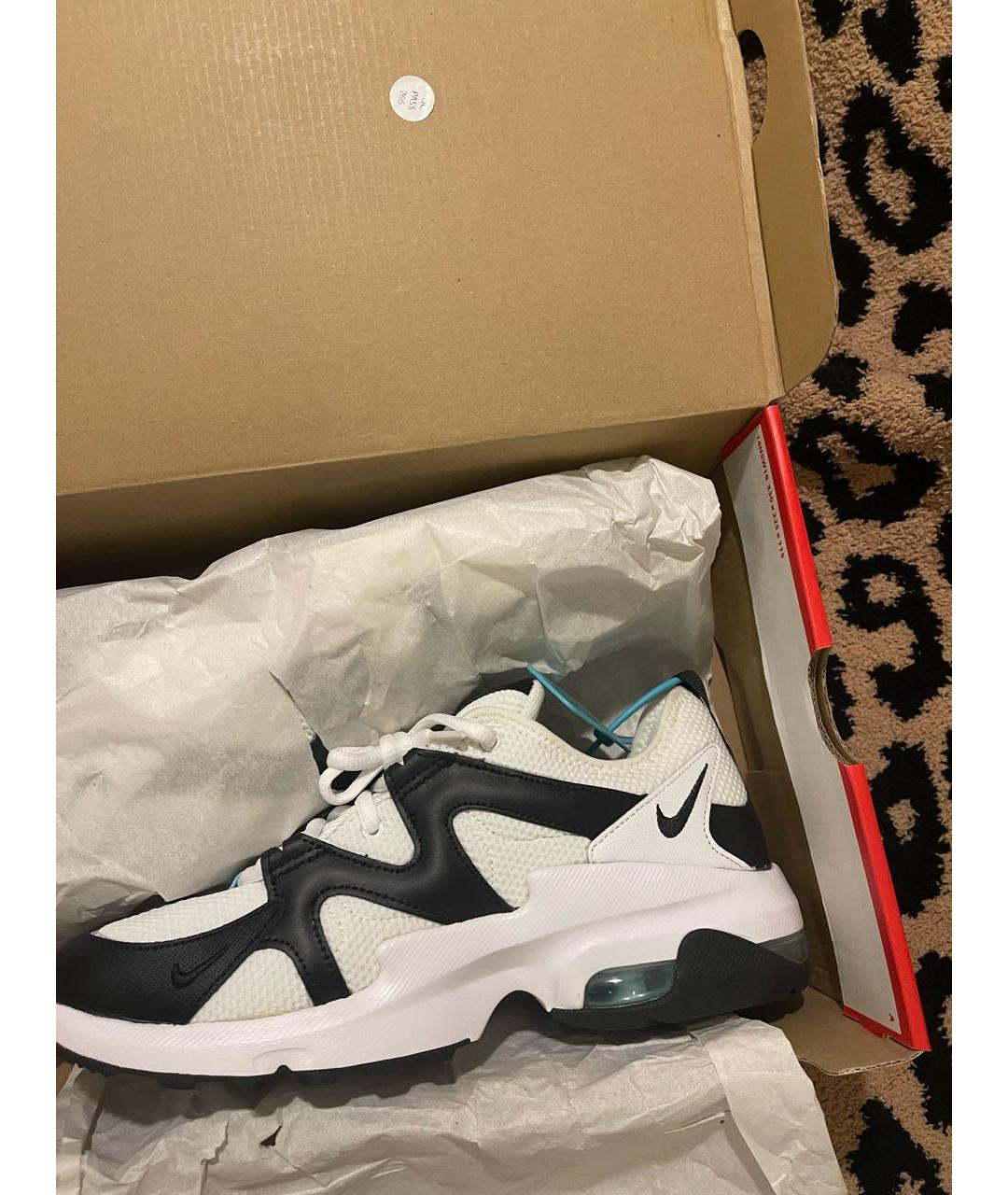 NIKE Белые текстильные низкие кроссовки / кеды, фото 5