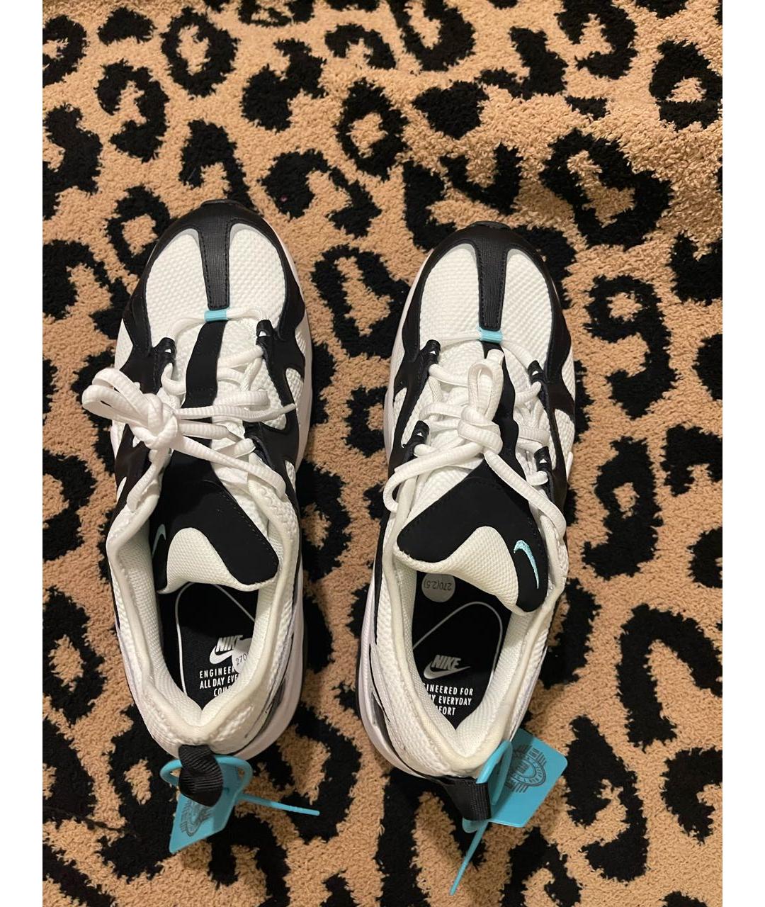 NIKE Белые текстильные низкие кроссовки / кеды, фото 3