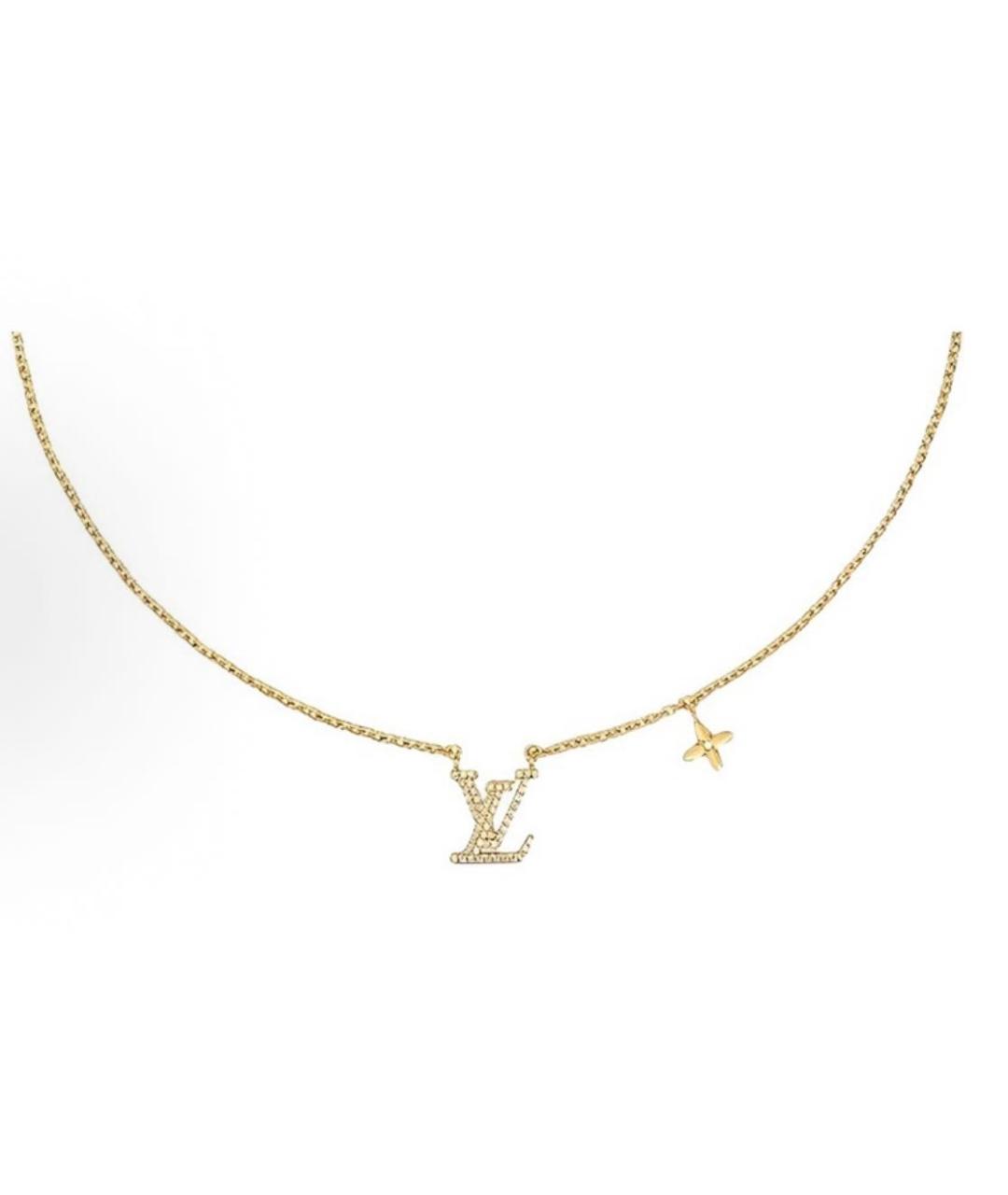 LOUIS VUITTON Золотое металлическое колье, фото 2