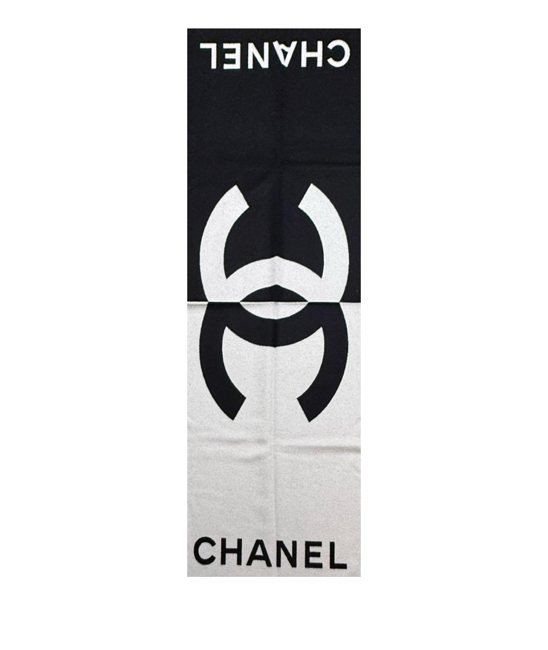 CHANEL Черный кашемировый шарф, фото 1