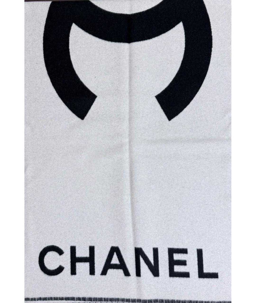 CHANEL Черный кашемировый шарф, фото 3
