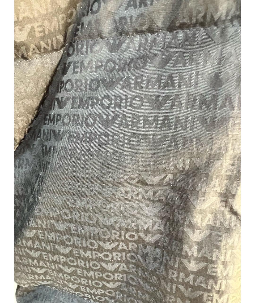 EMPORIO ARMANI Черный полиэстеровый пуховик, фото 4