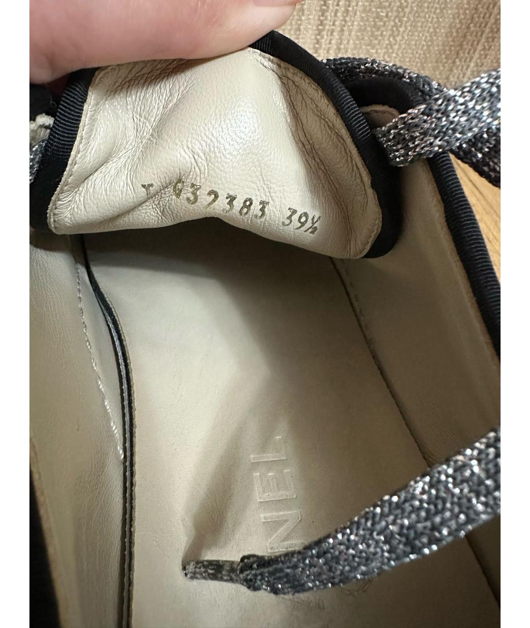 CHANEL Мульти текстильные кеды, фото 4