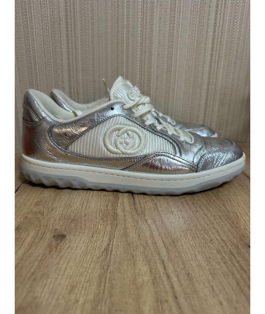 GUCCI Серебряные кеды, фото 6