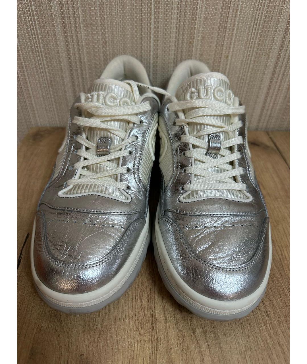 GUCCI Серебряные кеды, фото 2