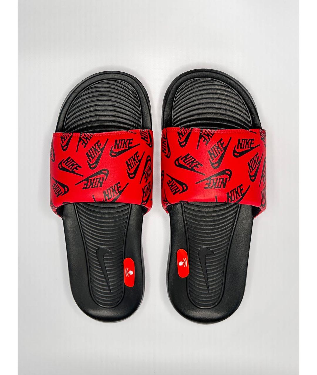 NIKE Красные резиновые шлепанцы, фото 4