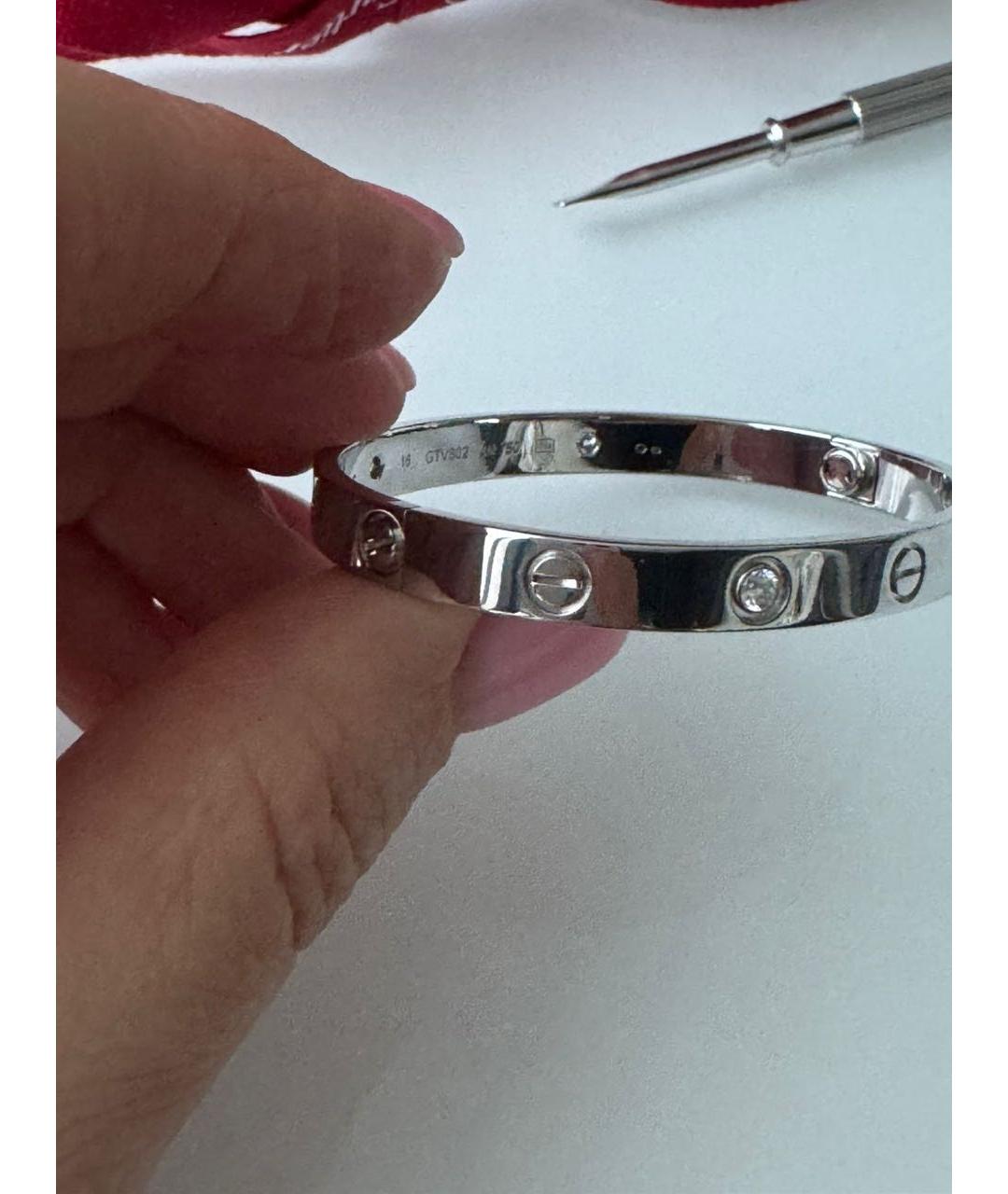 CARTIER Белый браслет из белого золота, фото 5