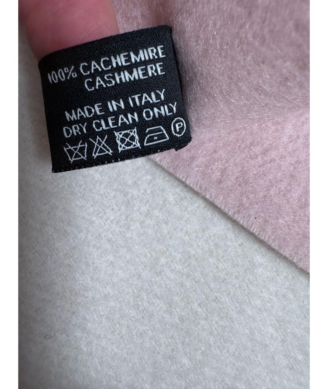 CHANEL Розовый кашемировый шарф, фото 4