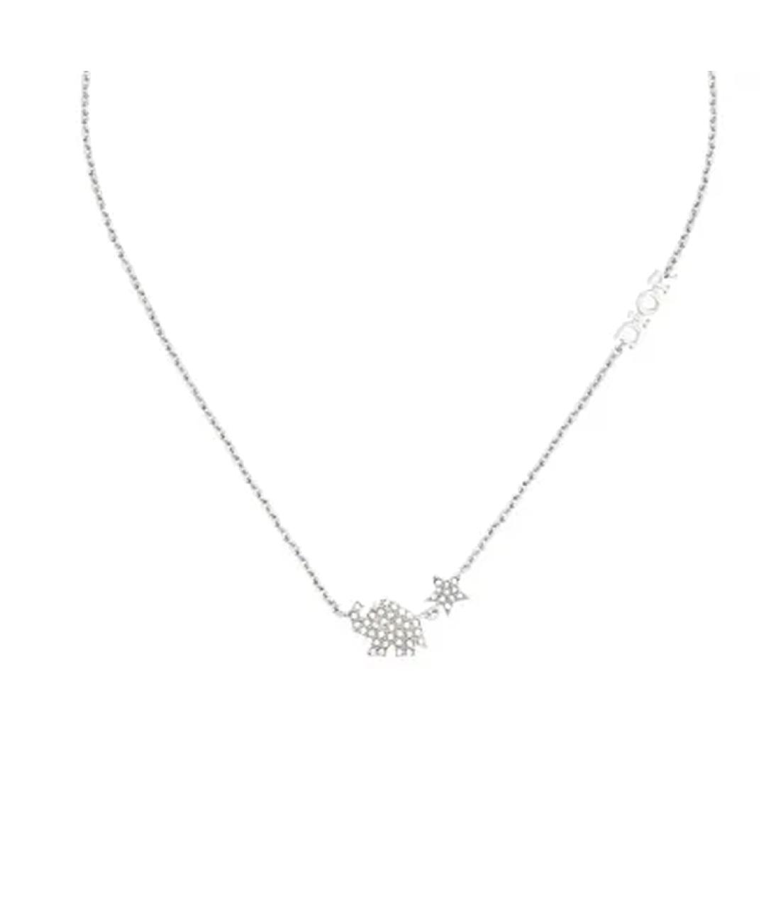 CHRISTIAN DIOR Серебряная металлическая подвеска, фото 1