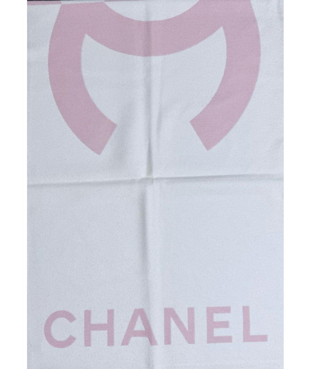 CHANEL Розовый кашемировый шарф, фото 4