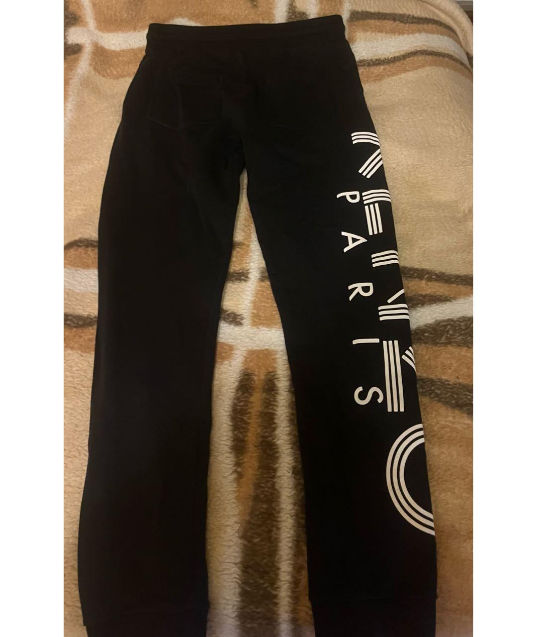 KENZO Черные хлопковые повседневные брюки, фото 2