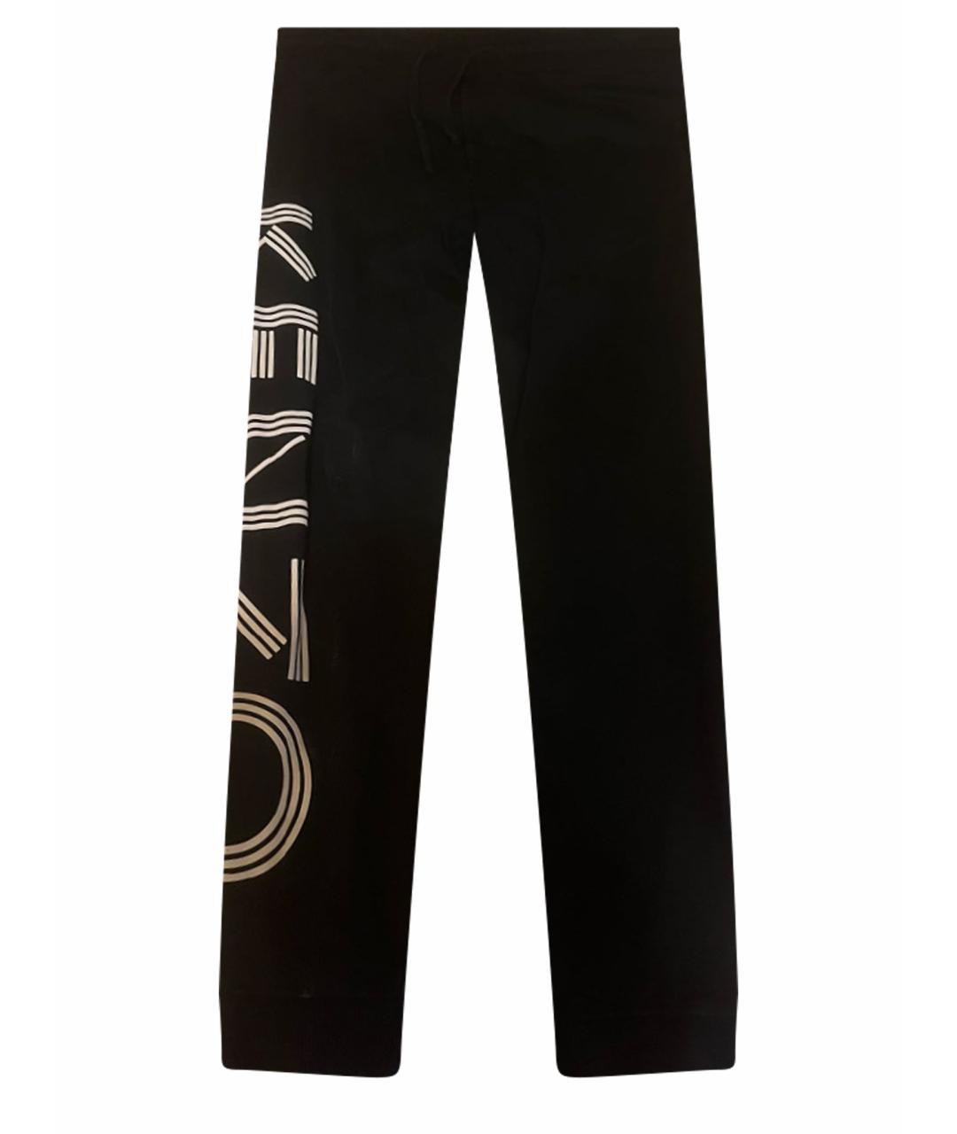KENZO Черные хлопковые повседневные брюки, фото 1