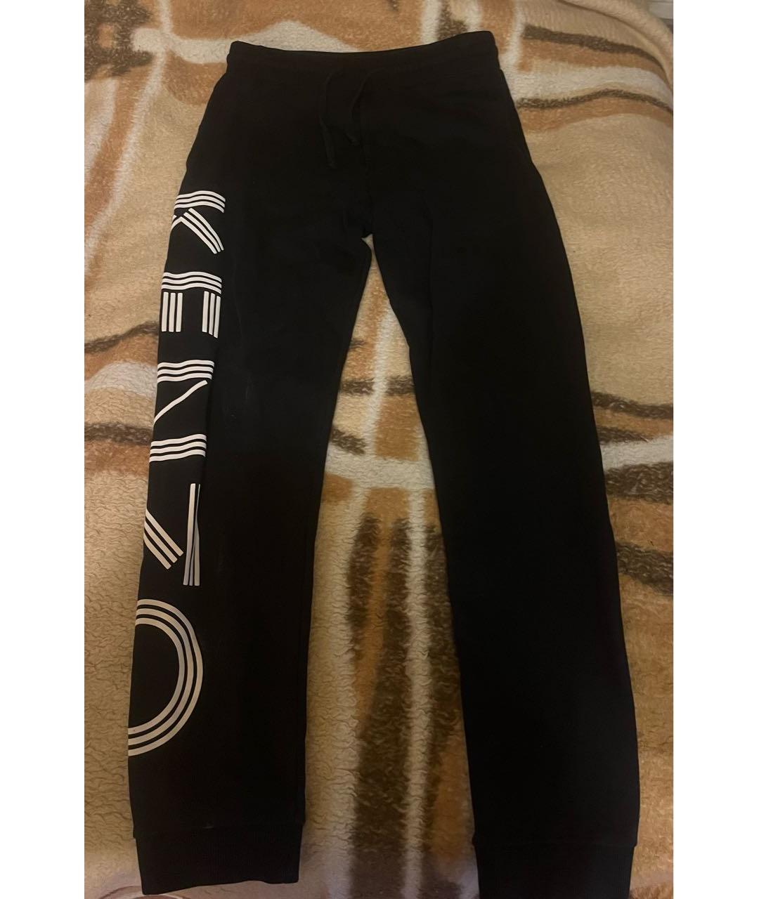 KENZO Черные хлопковые повседневные брюки, фото 3