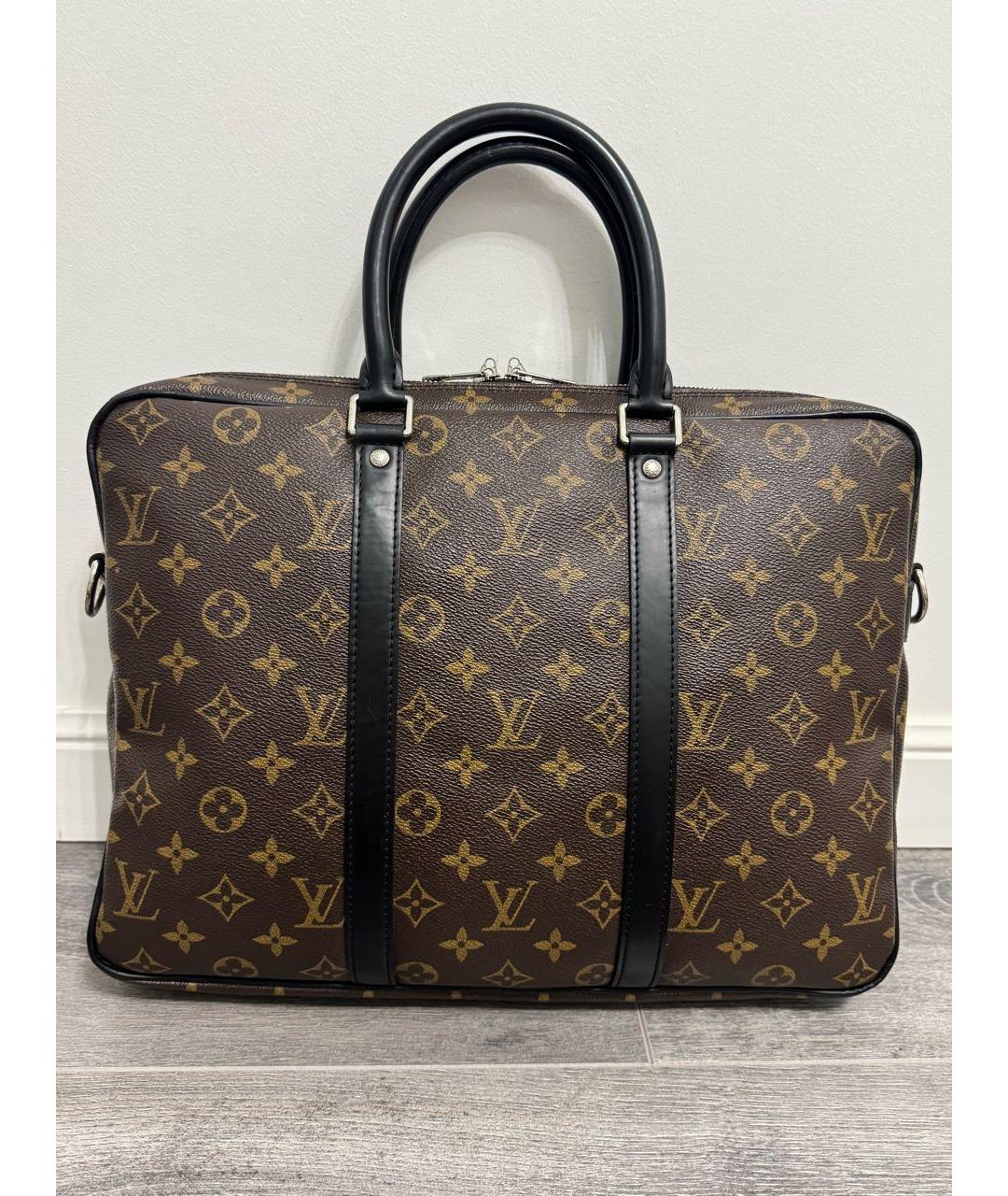 LOUIS VUITTON Коричневый портфель, фото 3