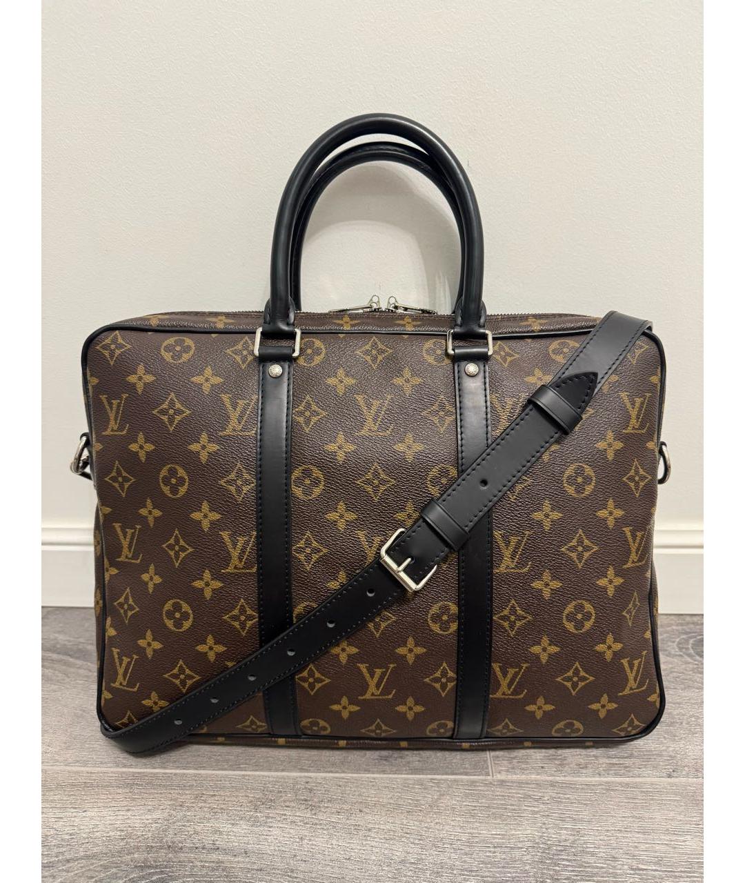 LOUIS VUITTON Коричневый портфель, фото 9