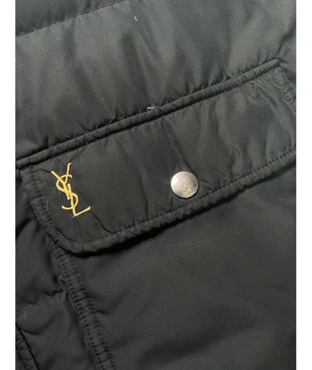 SAINT LAURENT Черный полиамидовый жилет, фото 7