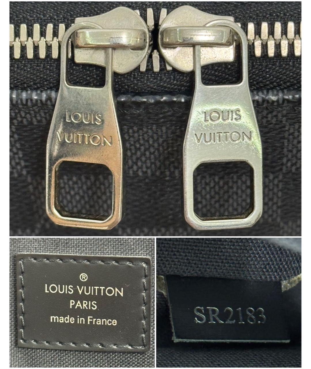LOUIS VUITTON Антрацитовый портфель, фото 7
