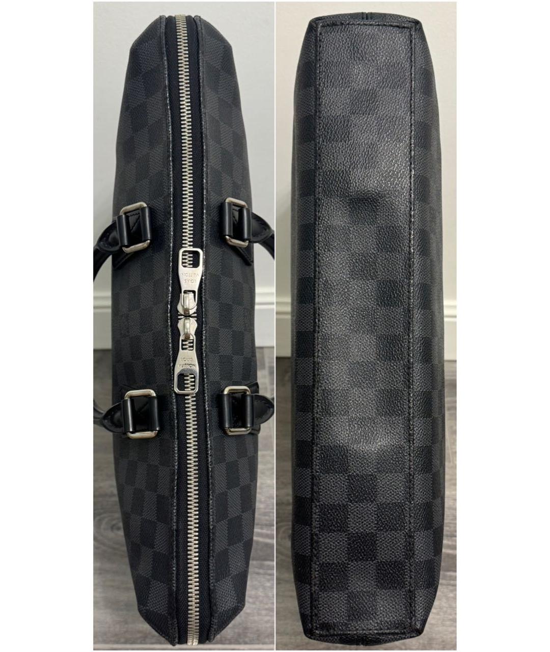 LOUIS VUITTON Антрацитовый портфель, фото 5