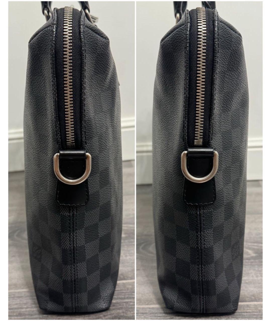 LOUIS VUITTON Антрацитовый портфель, фото 4