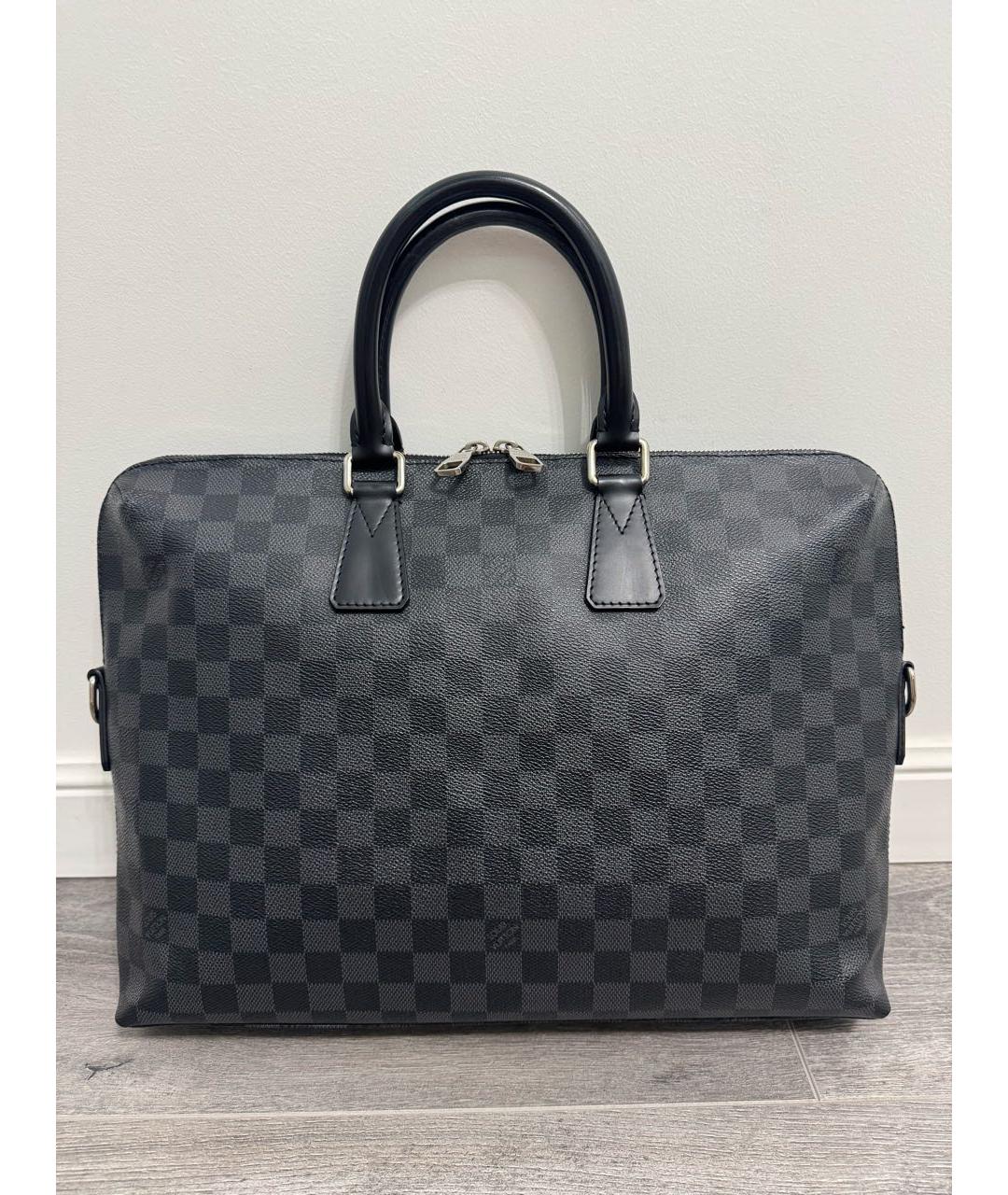LOUIS VUITTON Антрацитовый портфель, фото 2