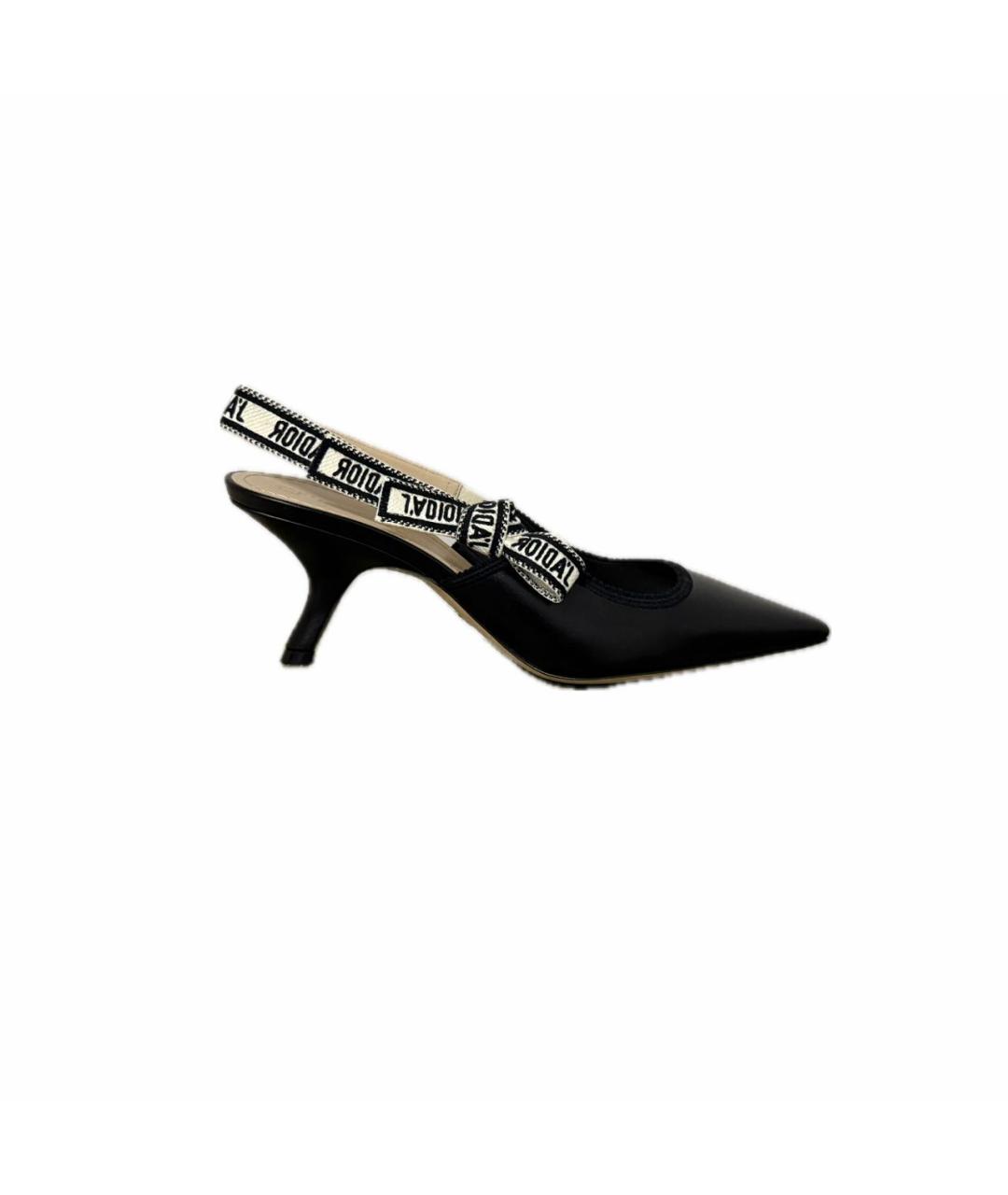 CHRISTIAN DIOR Черные лодочки на низком каблуке, фото 1