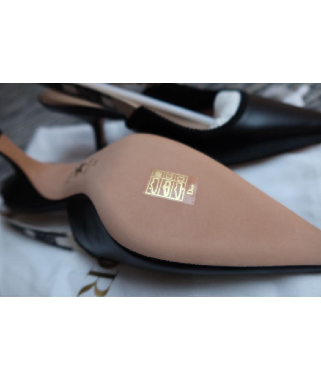 CHRISTIAN DIOR Черные лодочки на низком каблуке, фото 5