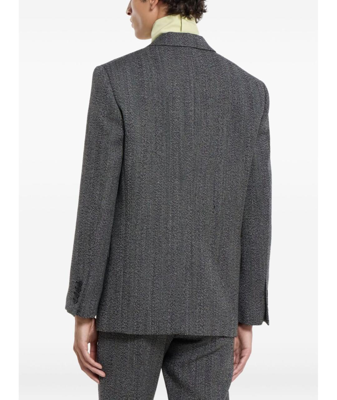 GUCCI Серый шерстяной пиджак, фото 2