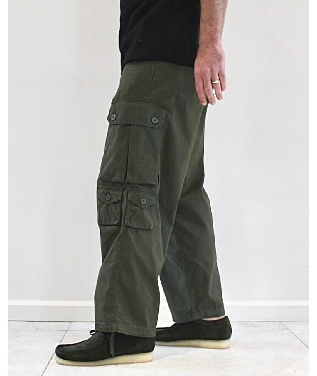 CARHARTT Хаки хлопковые повседневные брюки, фото 4