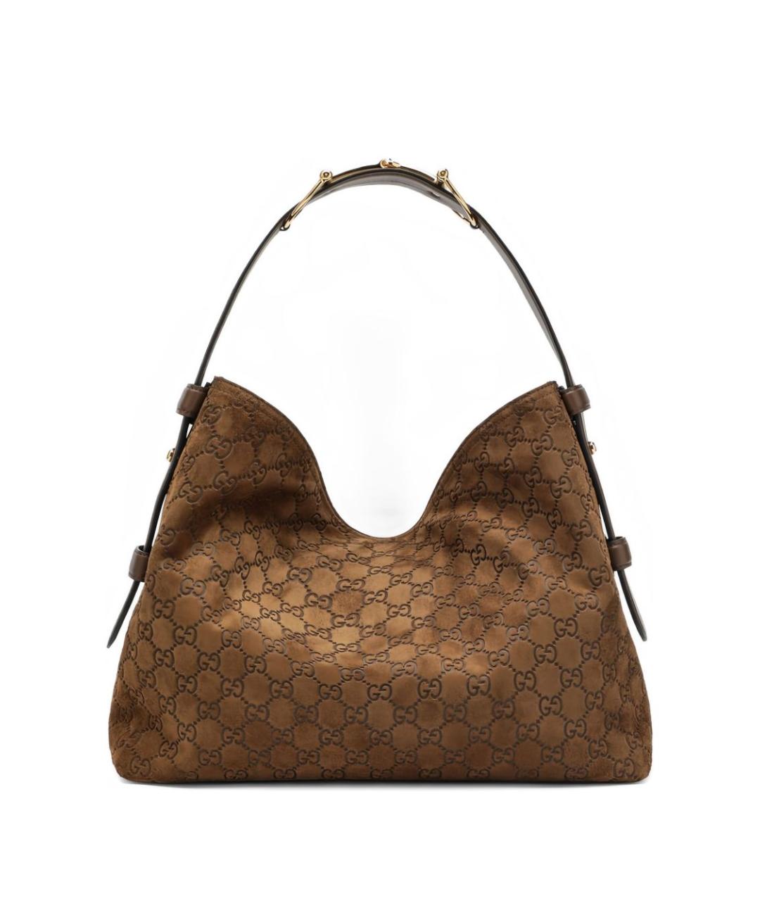 GUCCI Коричневая замшевая сумка через плечо, фото 2